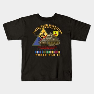 740th Tank Battalion - Daredevils - w Tank w SSI WWII  EU SVC Kids T-Shirt